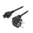 Kabel 3x0,75mm2 CEE 7/7 (E/F) úhlová vidlice,IEC C5 zásuvka