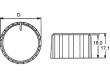 Knoflík kónická, s ukazatelem ABS pro hřídel 6mm Ø13,5x17,1mm