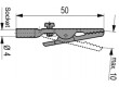 Krokosvorka 5A 60VDC 4mm Připojení pájení, šroubová svorka