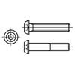 Šroub M2,5x8 0,45 Hlava: kulatá imbus HEX 1,5mm ocel černěné