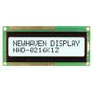 Zobrazovač: LCD alfanumerický FSTN Positive 16x2/2x16 bílá