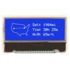 Zobrazovač: LCD grafický 128x32 STN Negative modrá LED PIN: 17