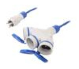 Prodlužovací síťový kabel Zásuvky: 1 PUR modrá 3x2,5mm2 5m