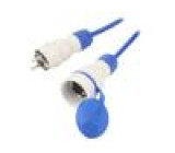 Prodlužovací síťový kabel Zásuvky: 1 PUR modrá 3x1,5mm2 15m