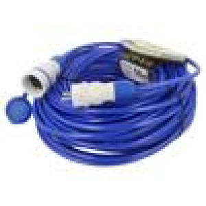 Prodlužovací síťový kabel Zásuvky: 1 PUR modrá 3x1,5mm2 50m