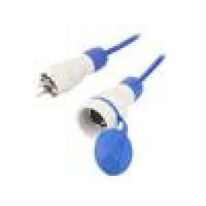 Prodlužovací síťový kabel Zásuvky: 1 PUR modrá 3x1,5mm2 10m