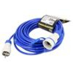 Prodlužovací síťový kabel Zásuvky: 1 PUR modrá 3x1,5mm2 20m