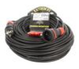 Prodlužovací síťový kabel Zásuvky: 1 guma černá 3x1,5mm2 50m