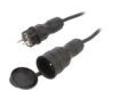 Prodlužovací síťový kabel Zásuvky: 1 guma černá 3x1,5mm2 20m