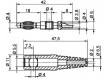 Zástrčka banánek 4mm 10A 60VDC modrá s příčnou zdířkou