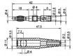 Zástrčka banánek 4mm 10A 60VDC modrá s příčnou zdířkou