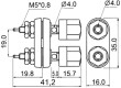 Zásuvka banánek 4mm 10A 60VDC průměr Ø12,5mm niklovaný povrch