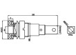 Zásuvka banánek 4mm 24A 60VDC   do panelu 28mm