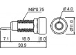 Zásuvka banánek 4mm 10A 60VDC modrá niklovaný povrch UL94V-2