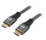 Kabel HDMI 2.1 HDMI vidlice,z obou stran 1m černá Žíla: Cu