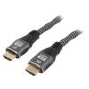 Kabel HDMI 2.1 HDMI vidlice,z obou stran 3m černá Žíla: Cu