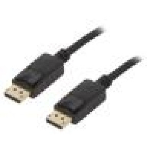 Kabel DisplayPort 1.2,HDCP 1.3 5m černá 28AWG Žíla: Cu