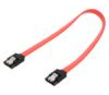 Kabel: SATA SATA vidlice,z obou stran 0,3m SATA III červená