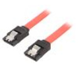 Kabel: SATA SATA vidlice,z obou stran 0,5m SATA III červená