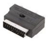 Mini DIN zásuvka 4pin,RCA zásuvka x3,SCART vidlice černá