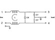 Filtr odrušovací 250VAC Cx:100nF Cy:2,5nF 40mH montáž THT