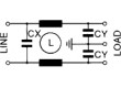 Filtr odrušovací 250VAC 1mH Cx:15nF Cy:2,2nF 6,5A -25-85°C