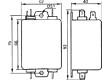 Filtr odrušovací 250VAC 1mH Cx:600nF Cy:2,5nF 470kΩ 16A