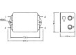 Filtr odrušovací 250VAC 3mH Cx:100nF Cy:3,3nF 10MΩ -25-85°C