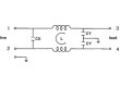 Filtr odrušovací 250VAC 0,3mH Cx:100nF Cy:3,3nF s vodičem