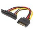 Cable: SATA SATA 15pin male,SATA 15pin angled female x2 0.15m