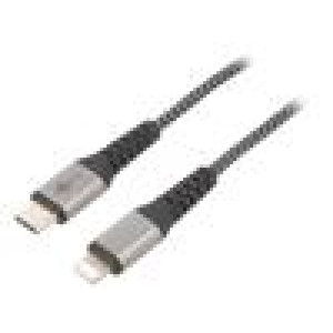 Kabel USB 2.0 vidlice Apple Lightning,USB C vidlice 0,5m