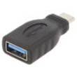 Adaptér OTG,USB 3.0 USB A zásuvka,USB C vidlice černá