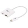 Adaptér HDMI 2.0,USB 3.0 0,15m bilá 60W