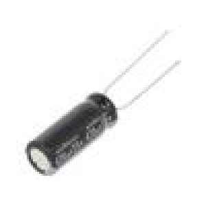 Kondenzátor: elektrolytický THT 470uF 25VDC Ø8x20mm ±20% 69mΩ