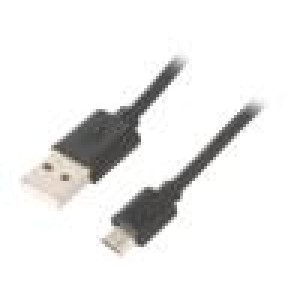 Kabel USB 2.0 USB A vidlice,USB B micro vidlice niklovaný 1m