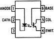 4N37 Optočlen THT Kanály:1 tranzistorový výstup Uizol:5,3kV Uce:30V