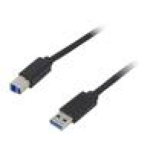 Kabel USB 3.0 USB A vidlice,USB B vidlice 1,8m černá