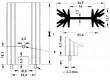 Chladič lisovaný SOT32,TO220,TO3P černá L:25,4mm 14K/W