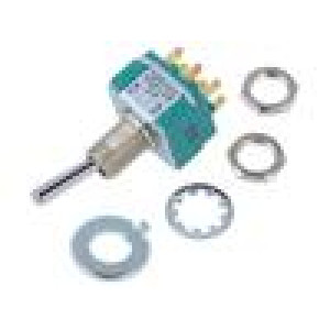 Přepínač páčkový pol: 2 DPDT ON-ON 3A/250VAC 4A/28VDC THT