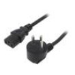 Kabel 3x1mm2 IEC C13 zásuvka,IS1-16P (H) úhlová vidlice PVC