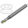 Vodič U/UTP 6a drát Cu 4x2x23AWG LSZH šedá 305m Økab: 7,2mm
