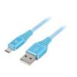 Kabel USB 2.0 USB A vidlice,USB B micro vidlice zlacený 1m