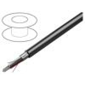 Vodič RS232,RS422 2x2x24AWG lanko Cu fólie Al-PET PVC 30m