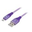 Kabel USB 2.0 USB A vidlice,USB B micro vidlice zlacený 1m