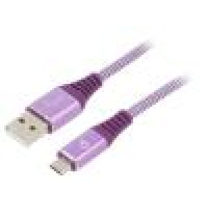 Kabel USB 2.0 USB A vidlice,USB B micro vidlice zlacený 2m