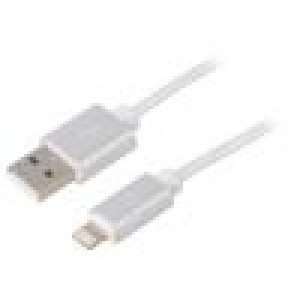 Kabel USB 2.0 vidlice Apple Lightning,USB A vidlice zlacený