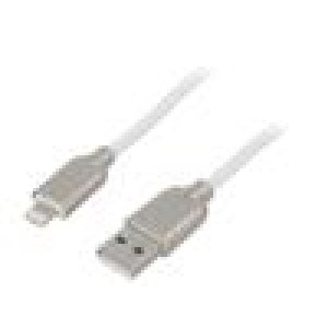 Kabel USB 2.0 vidlice Apple Lightning,USB A vidlice 2m bílá