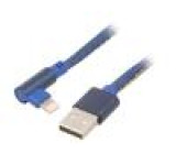 Kabel USB 2.0 Apple Lightning úhlová zástrčka,USB A vidlice
