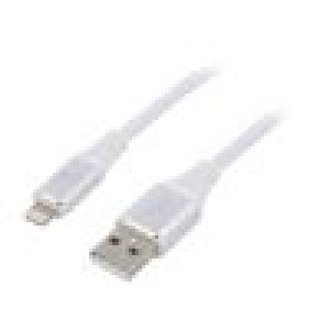 Kabel USB 2.0 vidlice Apple Lightning,USB A vidlice zlacený