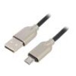 Kabel USB 2.0 USB A vidlice,USB B micro vidlice zlacený 1m